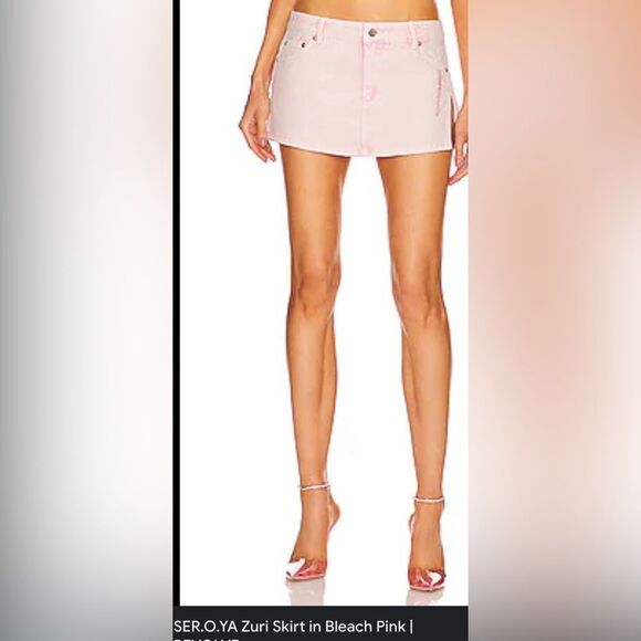 SER.O.YA Dresses & Skirts - NWT Ser.o.ya Zuri Low arise Mini Skirt In Bleach Pink size 27